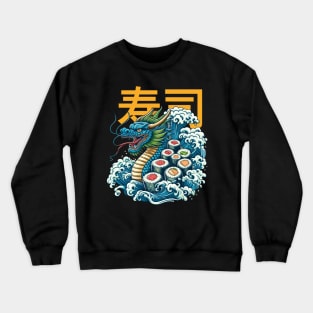 Great sushi dragon - retro Crewneck Sweatshirt